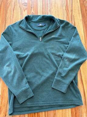Vineyard Vines Men's Sankaty Performance 1/4-Zip Pullover Green Size L